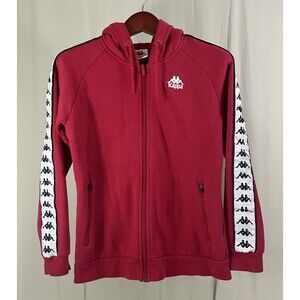 Kappa 222 Banda Zip Up Hoodie Pink Blokecore Sportswear Blokette Sz L Soccer